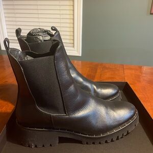 Freda Salvador Brooke Rain Resistant Boot in Black Calf